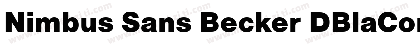 Nimbus Sans Becker DBlaCon字体转换